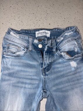 Flying Monkey Light Blue Mid-Rise Flare Distressed Jeans